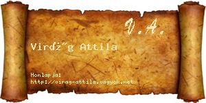 Virág Attila névjegykártya