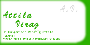 attila virag business card